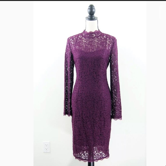 burgundy lace sheath dress